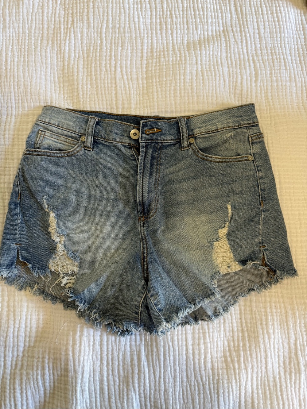 Kendall & Kylie Light Blue Distressed Denim Shorts
